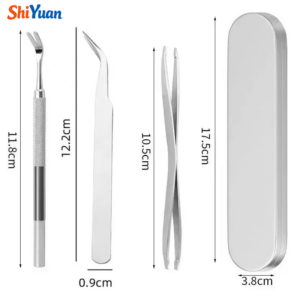 SHIYUAN 3Pcs Stainless Steel Pet Tick Remover Set Dual-Head