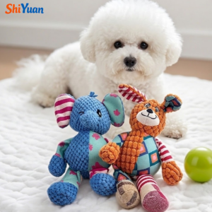 SHIYUAN  Interactive Cotton Plush Squeaky Dog